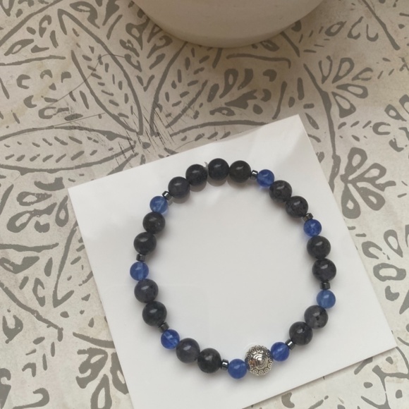 Labradorite beaded bracelet for men - Picture 5 of 8